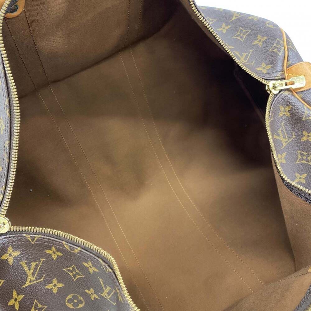 LOUIS VUITTON Brown Monogram Keepall 55 Boston Bag - Picture 4 of 11